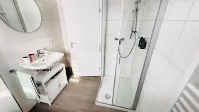 Ein Badezimmer in der Unterkunft Modernes Apt im Nordschwarzwald
