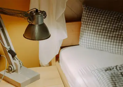 Ein Bett oder Betten in einem Zimmer der Unterkunft AZUR Camping Wertheim