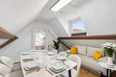 Ein Sitzbereich in der Unterkunft STARLIVING Premium Home