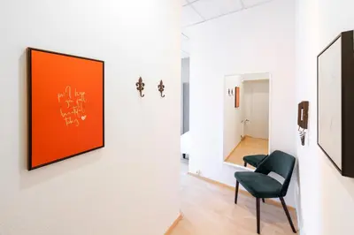 Ein Sitzbereich in der Unterkunft Galilei Apartment 1