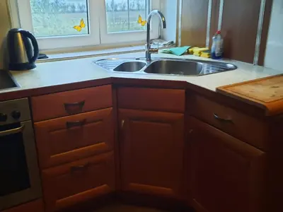 Küche/Küchenzeile in der Unterkunft gemütliche Wohnung im Herzen von Heilbronn