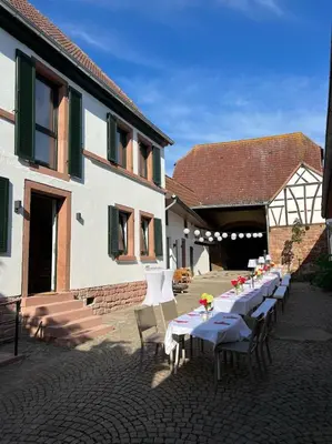 Das Gebäude in dem sich das Ferienhaus befindet