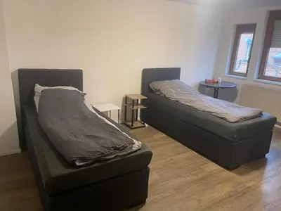 Ein Bett oder Betten in einem Zimmer der Unterkunft Top möblierte Wohnung in Brühl