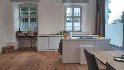 Küche/Küchenzeile in der Unterkunft Moderner Luxus in barockem Gewand
