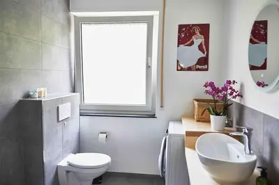 Ein Badezimmer in der Unterkunft Large 2BR Apart up to 5 ppl, Work&Long Stay, BASF with Strong Wifi