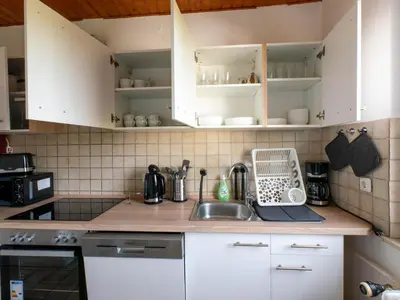 Küche/Küchenzeile in der Unterkunft bookandstay24 com Rossdorf - Gundernhausen bei Darmstadt, Frankfurt, Rhein Main Gebiet