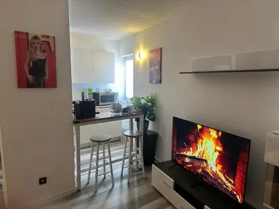 TV/Unterhaltungsangebot in der Unterkunft Sabrina Penthaus mit einem Schlafzimmer