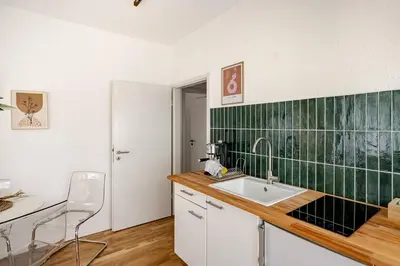 Küche/Küchenzeile in der Unterkunft Modernes Designer Loft mit Flair in Hochheim & Tiefgarage