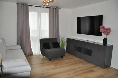 TV/Unterhaltungsangebot in der Unterkunft 2-Zi Wohn NEU Modern