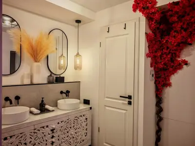 Ein Badezimmer in der Unterkunft Stilvolle Suite im Herzen von Landau