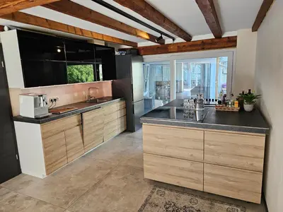 Küche/Küchenzeile in der Unterkunft Luxus-Wohnung mit IndoorPool