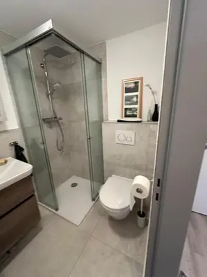Ein Badezimmer in der Unterkunft Einliegerwohnung in Waldnähe
