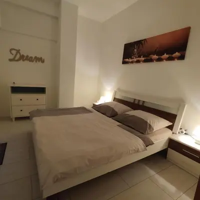 Ein Bett oder Betten in einem Zimmer der Unterkunft Kero - Ferienwohnung