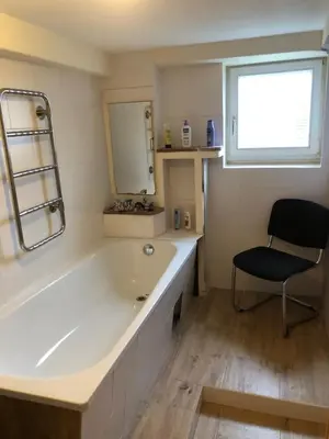 Ein Badezimmer in der Unterkunft Ferienwohnung Zentral