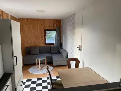 Ein Sitzbereich in der Unterkunft Cozy Tiny House mit WLAN & Sauna