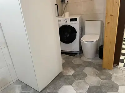 Ein Badezimmer in der Unterkunft Cozy Tiny House mit WLAN & Sauna
