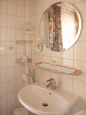 Ein Badezimmer in der Unterkunft Landgasthof Waldschlösschen