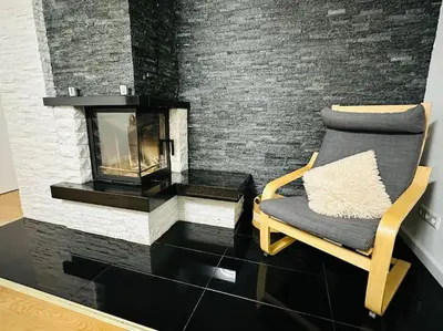 Ein Sitzbereich in der Unterkunft Luxus Reihenmittelhaus