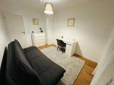 Ein Sitzbereich in der Unterkunft Luxus Reihenmittelhaus