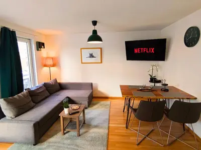 Ein Sitzbereich in der Unterkunft ZEN Apartment - Garage - Smart TV - Kitchen