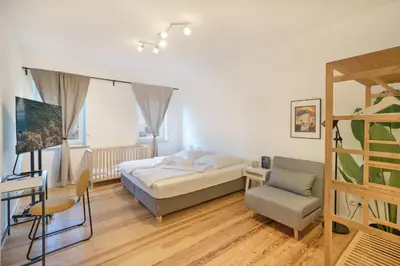 Ein Bett oder Betten in einem Zimmer der Unterkunft charming living - Parking - MA - PFALZ - A61