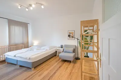 Ein Bett oder Betten in einem Zimmer der Unterkunft charming living - Parking - MA - PFALZ - A61