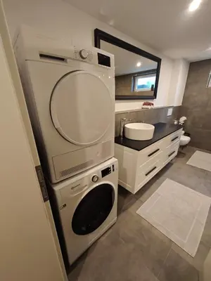 Ein Badezimmer in der Unterkunft New 3 Zimmer Wohnung
