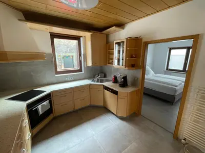 Küche/Küchenzeile in der Unterkunft Klimatisierte Wohnung