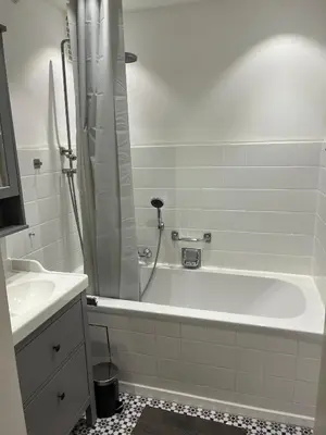Ein Badezimmer in der Unterkunft Süße Marie Durlach 13
