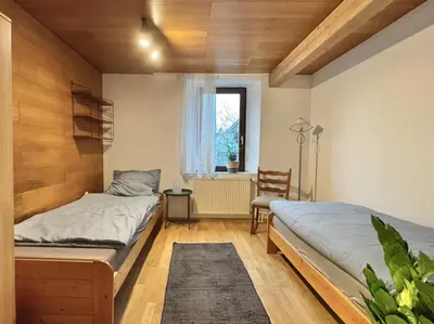 Ein Bett oder Betten in einem Zimmer der Unterkunft Starkenburgblick