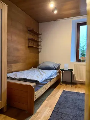 Ein Bett oder Betten in einem Zimmer der Unterkunft Starkenburgblick
