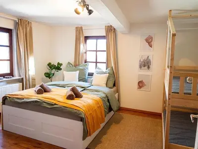 Ein Bett oder Betten in einem Zimmer der Unterkunft Familien Glück