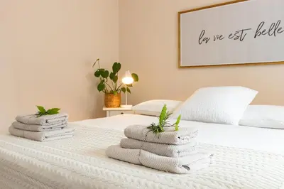 Ein Bett oder Betten in einem Zimmer der Unterkunft Zuhause bei ELLEN