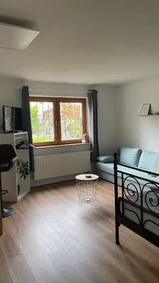 Küche/Küchenzeile in der Unterkunft Helle 1-Zimmer Souterrainwohnung in ruhiger Lage!