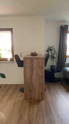 Ein Sitzbereich in der Unterkunft Helle 1-Zimmer Souterrainwohnung in ruhiger Lage!