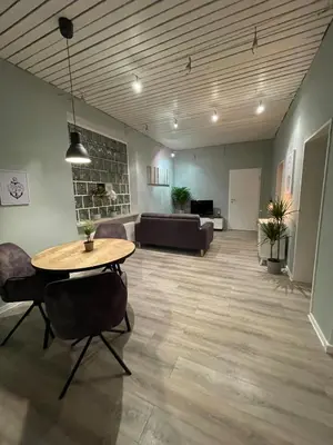Ein Sitzbereich in der Unterkunft Unique loft for 8