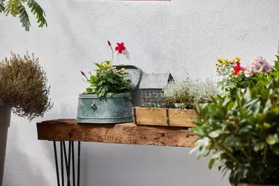 Ein Garten an der Unterkunft Winzerlodge, Wohnung Muskateller
