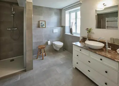 Ein Badezimmer in der Unterkunft Winzerlodge, Wohnung Muskateller