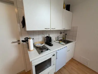 Küche/Küchenzeile in der Unterkunft Gemütliche 1-Zimmer-Wohnung in Pfungstadt-Eschollbrücken