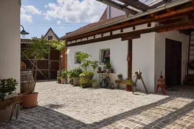 Ein Garten an der Unterkunft Winzerlodge, Wohnung Burgunder