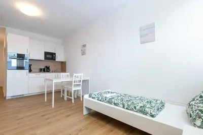 Küche/Küchenzeile in der Unterkunft N8 - Business-Appartment-Hotel by Villa Dörr