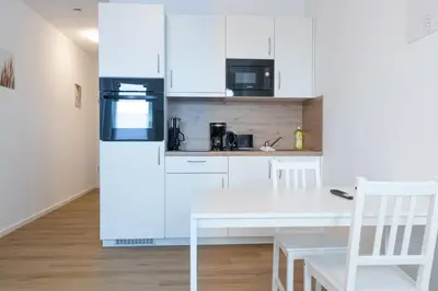 Küche/Küchenzeile in der Unterkunft N8 - Business-Appartment-Hotel by Villa Dörr