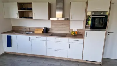 Küche/Küchenzeile in der Unterkunft Ferienwohnung bei Tripsdrill - ideal für Familien