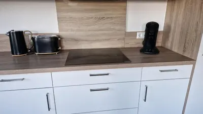 Küche/Küchenzeile in der Unterkunft Ferienwohnung bei Tripsdrill - ideal für Familien