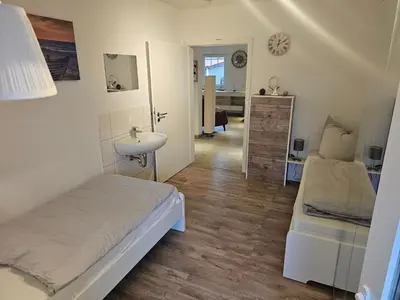 Ein Badezimmer in der Unterkunft Ferienwohnung Königsberg