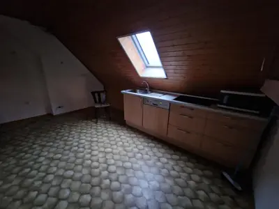 Küche/Küchenzeile in der Unterkunft Monteurzimmer fitter room Apartment Bruchsal Heilbronn Bretten