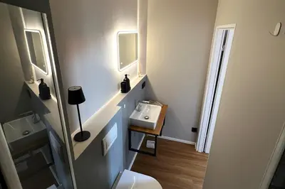 Ein Bett oder Betten in einem Zimmer der Unterkunft Moderne Tiny Houses am Weingut
