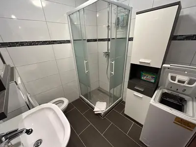 Ein Badezimmer in der Unterkunft Wohnung im Herzen der Altstadt