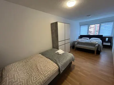 Ein Bett oder Betten in einem Zimmer der Unterkunft Wohnung im Herzen der Altstadt