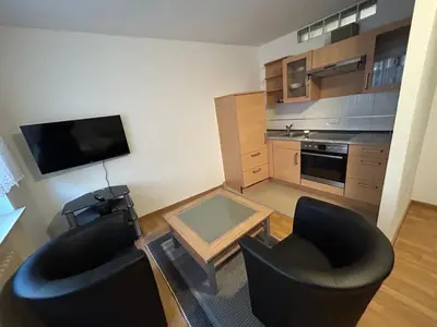 Küche/Küchenzeile in der Unterkunft Gemütliche 1-Zimmerwohnung in der Stadtmitte